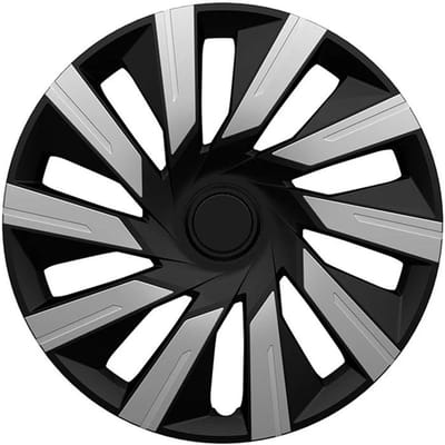 Wieldoppen TECNA-SB 14 inch ZILVER/ZWART. Set a 4 stuks (CONTROLEER UW BANDENMAAT en lees a.u.b. de onderstaande, uitgebreide tekst!)