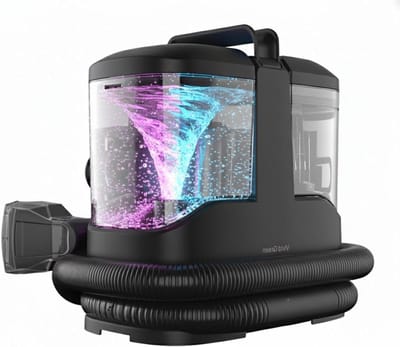 Vlekkenreiniger Compact - Tapijtreiniger Meubelreiniger - Vlekken Verwijderen - Krachtige Zuigkracht - 1000ml Tank - Mat Zwart