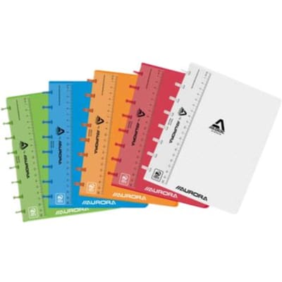 Schrift adoc a5 ruit 5x5mm 144 pagina's 90gr Transparant assorti