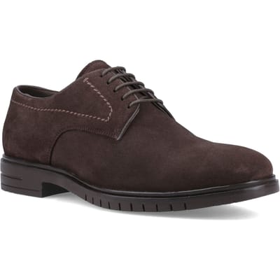 Hush Puppies Sterling Suède Leren Chocolade Veterschoenen voor Heren