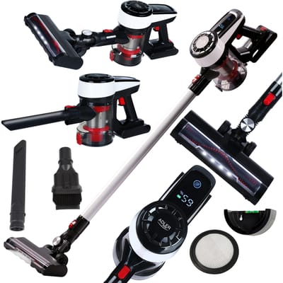 Adler AD 7048 - Steelstofzuiger - Draadloos - 350W Borstelloze motor - 18.000 Pa - HEPA-filter