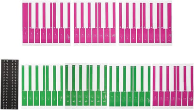 Pianostickers - Toetsenbord Labels - Piano Leren - Verwijderbaar en Herbruikbaar - 61/54/88 Toetsen - Diverse Kleuren
