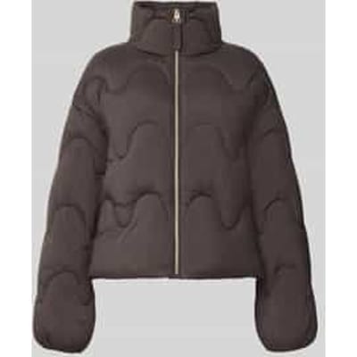 Loose fit gewatteerd jack met opstaande kraag