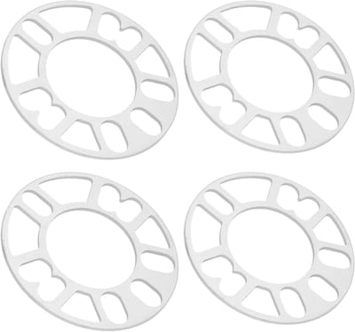 Dailygoods- Afstandsringen Aluminium - Wielafstandhouder - Universeel toepasbaar - 4/5 Noppenwiel - Buitendiameter 150 mm - Dikte 5 mm