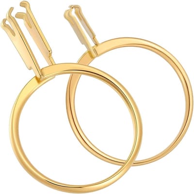 Gouden Ring Proefset met 2 Maten - Standaard voor Edelstenen en Diamanten, Perfect voor Trouwringen en Sieraden Presentatie
