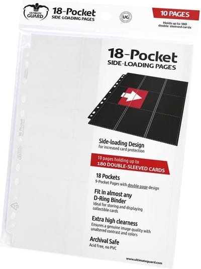 Ultimate Guard 18-Pocket Pages Side-Loading (10) - White