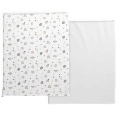 Chicco Next2Me Forever katoen hoeslakens 2-pack Confetti unisex