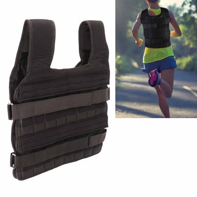 Dailygoods- Verzwaringsvest 15 kg - Verstelbaar - Gewichtscapaciteit 32 zakjes - Ademend mesh - Geschikt voor 60-100 kg - Krachttraining - Gewichtsvest