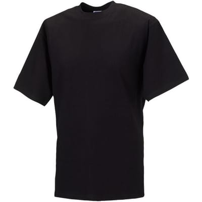 Russell Heren Organisch T-Shirt met korte mouwen (Zwart)