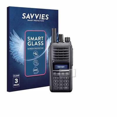 3 Stuks Savvies Screenprotector - geschikt voor Icom IC-T10 - beschermfolie glas transparant