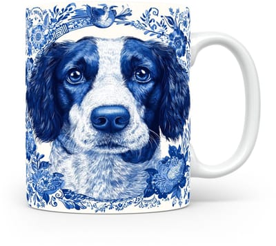 Mok Bretonse spaniël Beker voor koffie of tas voor thee, cadeau voor dierenliefhebbers, moeder, vader, collega, vriend, vriendin, kantoor, opa, oma, hond, kerst, sinterklaas, verjaardag