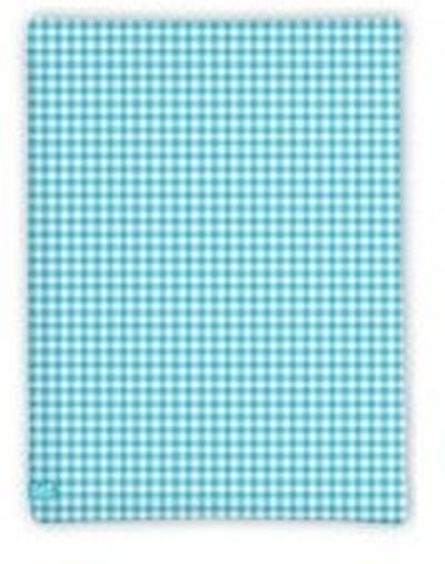 LIEF! Kinderhoeslaken Check - 40x80 cm - Licht blauw