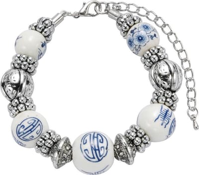 Behave - armband met delftsblauwe kralen - elegant cultureel accent