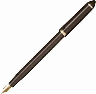 Sailor Fude-De-Mannen Script Kalligrafie Pen Bruin + 2 Zwarte Ink Cartridges