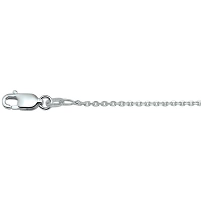 Zilveren Collier anker gediamanteerd 1 1018800 42 cm
