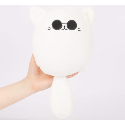 Zacht Gojo Kat Pluche Speelgoed Anime Zonnebril Witte Kat Jujutsu Kaisen Pluche Speelgoed Verjaardagscadeau Voor Kinderen En Fans Woondecoratie 17cm