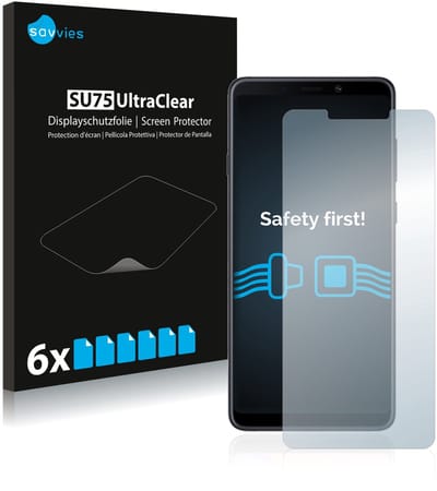 Savvies - Screenprotector voor Samsung Galaxy A9 2018 - Folie Beschermfolie transparant 6 Stuks