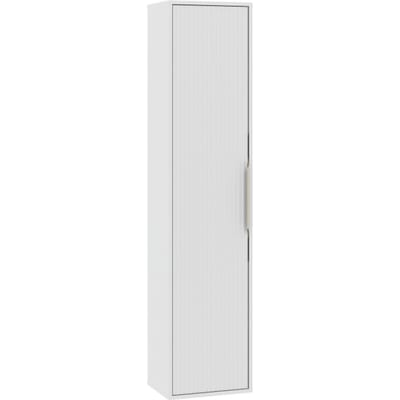 Badplaats Badkamerkast Rimini 38 x 33 x 170 cm – Mat Wit – Hangende Kolomkast met 1 Deur