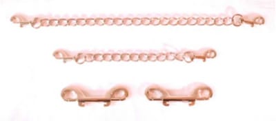 2 Gouden Kettingen en 2 Haken - BDSM - Handboeien - Bondage