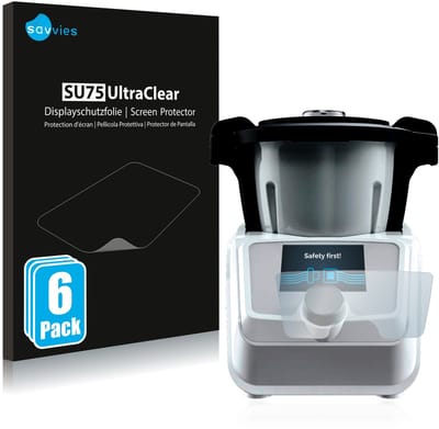Savvies - Screenprotector voor SilverCrest Mini Monsieur Cuisine Connect - Folie Beschermfolie transparant 6 Stuks