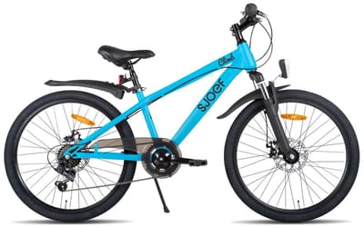 SJOEF Climb Jongensfiets 24 inch - Mountainbike Kind 8-12 Jaar - Fiets 24 inch - 6 Versnellingen - Spatborden - Blauw