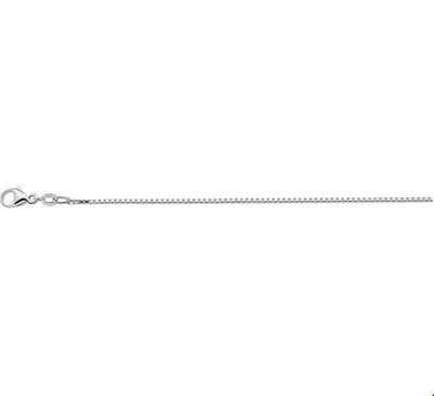 Zilver Gerhodineerde Collier venetiaans 1 1306140 50 cm