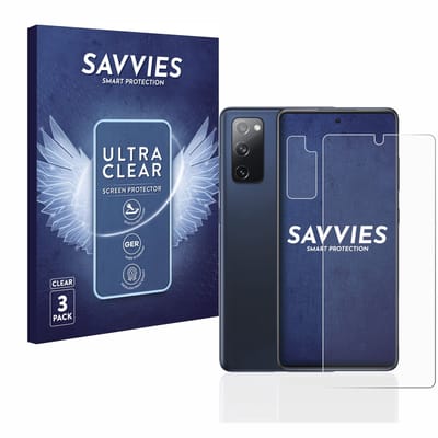 Savvies - Screenprotector voor Samsung Galaxy S20 FE 5G (Voor+Camera) - Folie Beschermfolie transparant 6 Stuks