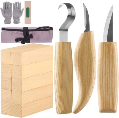 NBAP® Houtsnijset - Houtsnijden - Woodcarving - Natuurlijk