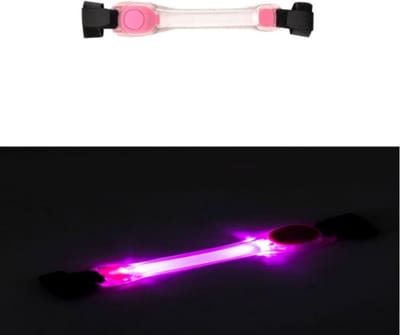 Honden Led Verlichting Roze - Riem - Hond - Halsband - Leiband - LED - Wandelen - Uitlaten - Avond - Hardlopen - Fietsen - Batterij - Zichtbaarheid - Veiligheid - Donker - Halsband met licht - Rubber