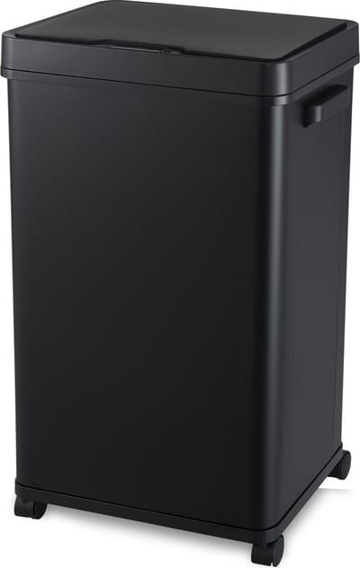 MOA Sensor Prullenbak 68 Liter - Geruisloze Deksel - Vertraagd Sluiten Modus - RVS & Hoogwaardig ABS - Afvalbak - Vuilnisbak - Zwart