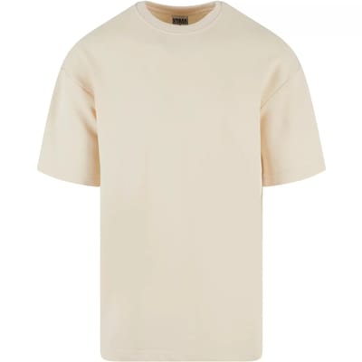 Urban Classics - Light Terry Crew Heren Tshirt - 5XL - Beige