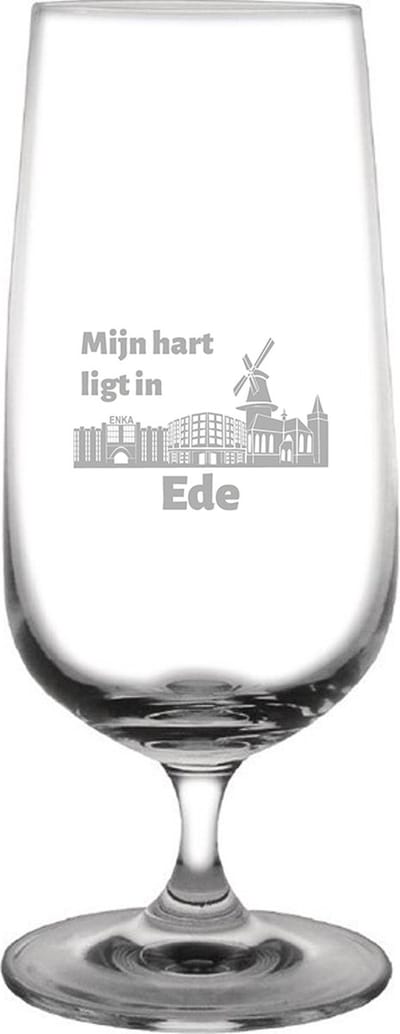 Gegraveerde bierglas op voet 41cl Ede