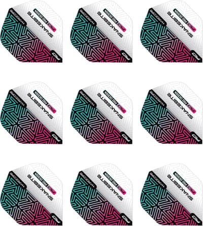 Dart Flights Set - 9 Stuks – Hardcore Premium Wit en Regenboog Ontwerp – Geschikt voor alle schachten