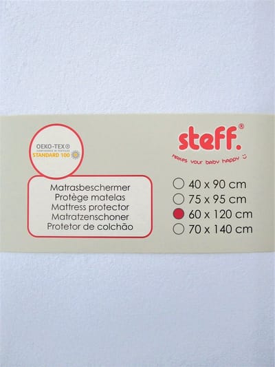 Stefano fashion - Matrasbeschermer - 60x120 cm - Wit - kwaliteitsvolle badstof met waterdichte PU-laag - OEKO TEX standard 100