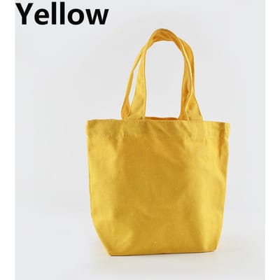 Canvas Lunchtas Kleine Tote Opvouwbare Boodschappentassen Effen Kleur Boodschappentassen Casual Handtas Schoudertas