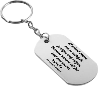 Akyol - Afscheid Collega Sleutelhanger - Afscheidskadootjes collega's - afscheidscadeau - Leuk cadeau om te geven - 2,5 x 2,5 CM
