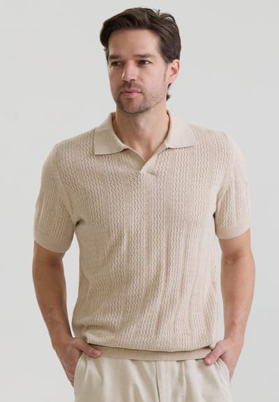 Felix Hardy Polo Shirt Korte Mouwen 100% Katoen Heren Beige - 2Xl