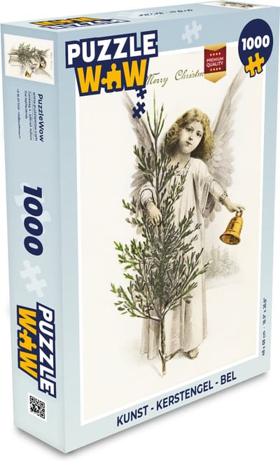 Puzzel Kunst - Kerstengel - Kerstbel - Legpuzzel - Puzzel 1000 stukjes volwassenen - Kerst - Cadeau - Kerstcadeau voor mannen, vrouwen en kinderen