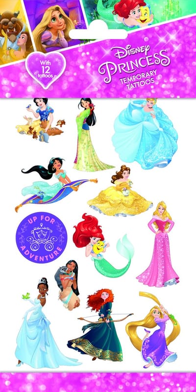 36x Disney Prinses Plak Tattoo - Party Feest Thema Fun