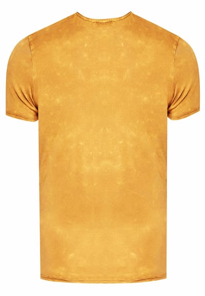 Acid washed T-shirt met prints