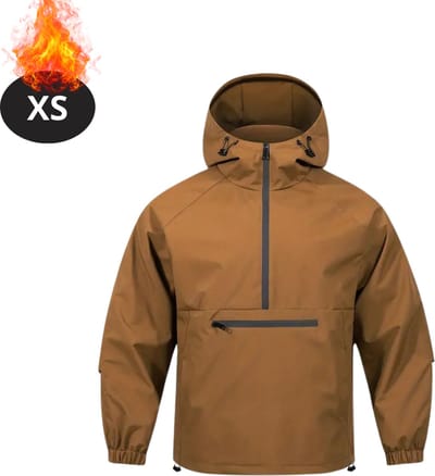 Nivard Windjas Voor Heren - Parka - Lente & Herfst - Jas - Volwassen - Windjack - Karamel - Maat XS