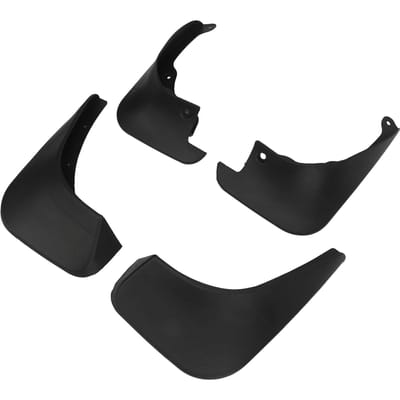 4 stuks Spatlappen Beschermend Weerbestendig Voor Achter Zijkant Spatbeschermers Vervanging voor Toyota Yaris 2007 tot 2013 black