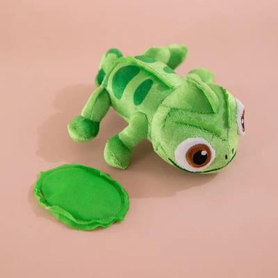 17cm Pascal Raiponce Caméléon Peluche Couchée Poupée en Peluche Peluches Kawaii Pascal Décor Cadeaux Garçons Filles No labels green