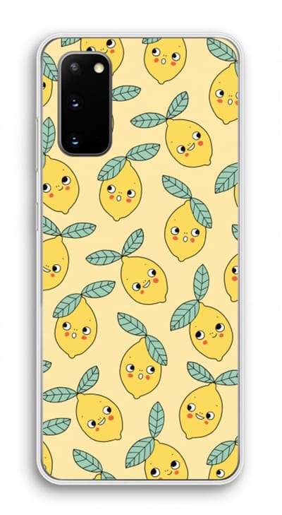 Case Company® - Hoesje geschikt voor Samsung Galaxy S20 hoesje - Citroenen - Soft Cover Telefoonhoesje - Bescherming aan alle Kanten en Schermrand