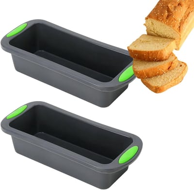 Rechthoekige Siliconen Bakvormen voor Brood, Set van 2, Hittebestendig voor Brood, Taart en Salade Bereiding