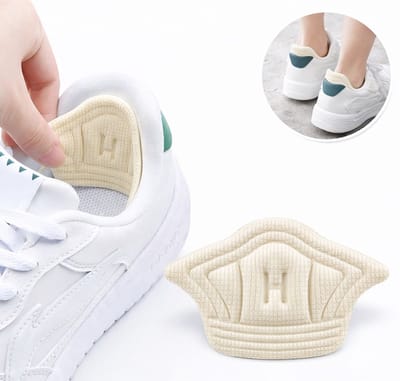 Antislip Hielzool I Premium Anti-Slip Hiel I Foam hielkussen I Sneaker Pad I Tegen Uitslippen Schoenen I Voorkom blaren I Hielbeschermers I 1 Paar I Beige