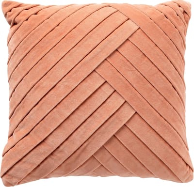 Dutch Decor GIDI - kussenhoes 45x45 cm - velvet - effen kleur - Muted Clay - roze - met rits - zonder binnenkussen