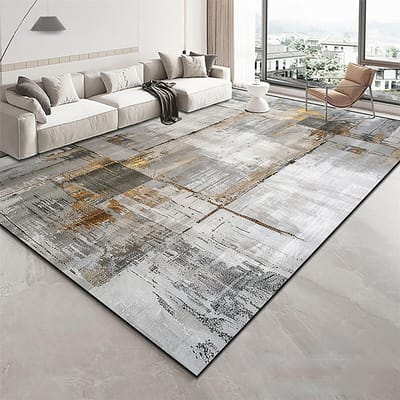 Modern Gouden Geometrie Tapijt voor Woonkamer Licht Luxe Vloerkleden voor Slaapkamer Decoratie Groot Oppervlak Lounge Sofa Zij Vloermatten 200x300 200*250cm