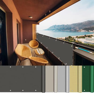 Balkonafdekking - Windscherm balkon - Privacy op balkon - Weerbestendig materiaal - 120 x 550 cm - Antraciet