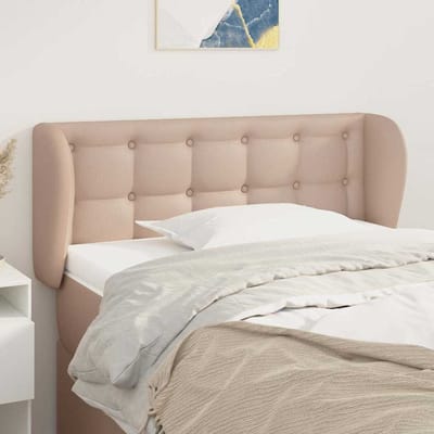 vidaXL - Hoofdbord - met - randen - 83x23x78/88 - cm - kunstleer - cappuccinokleur